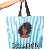 Bolden Carryall Blue Tote Bag